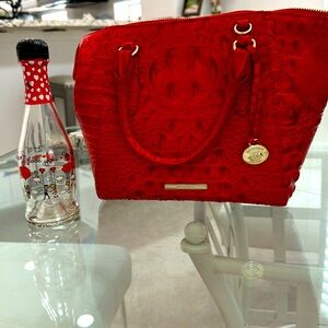 Red Brahmin Women’s Handbag with Crossbody Strap